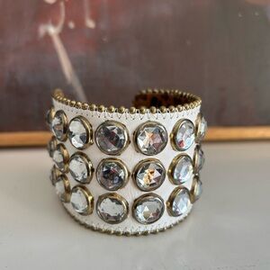 Betsey Johnson Gold and White Bracelet